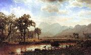 Bierstadt, Albert Haying, Conway Meadows oil on canvas